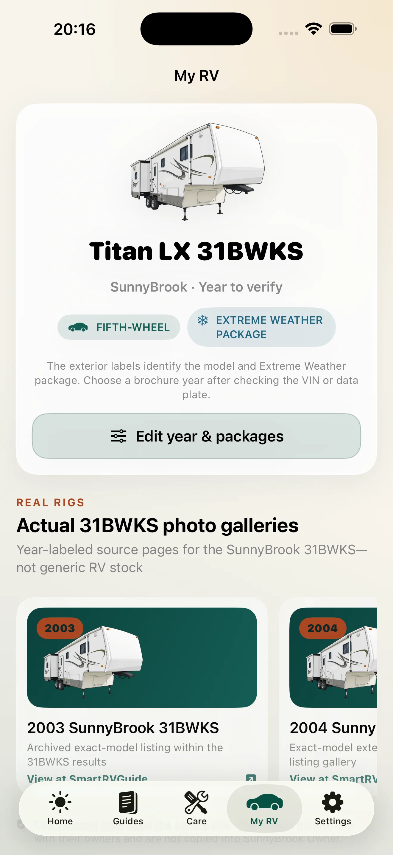 My RV profile for a 2007 SunnyBrook Titan LX 31BWKS